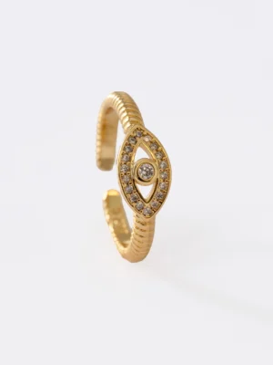 Anillo Ojo Turco Cristal Ajustable