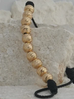 Manilla en balin diamantado italy 6mm, tejido franciscano