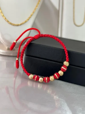 Manilla con balin diamantado italy 6mm, liso 6mm, neopreno anillado 6mm, tejido macrame