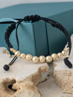 Manilla con balin 6mm diamantado italy, liso 6mm, liso 5mm, tejido macrame