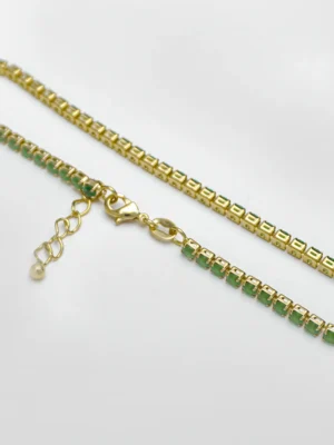 T Circonias Verde Unisex 22 Cms + Extensor