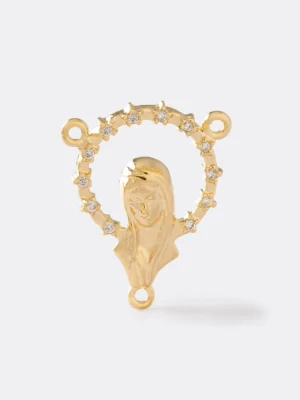 Crucero Virgen Con Circonias Cristal