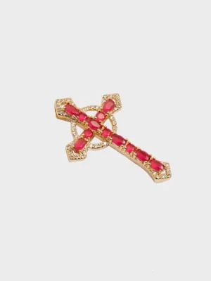 D Cruz Circonias 4.3 Cms FUCSIA