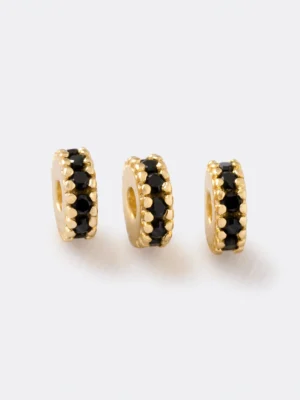 H Rondel circonias 5mm x 3U NEGRO