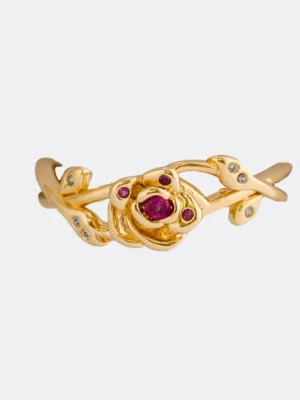 Anillo Rose Crown Ajustable + Empaque