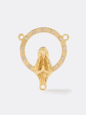 Crucero Virgen Con Circonias Cristal