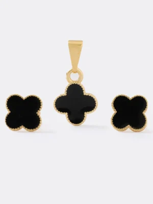 Conjunto Clover Negro 1 Cm