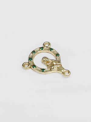 C Crucero con Circonias 1.8 Cms Verde